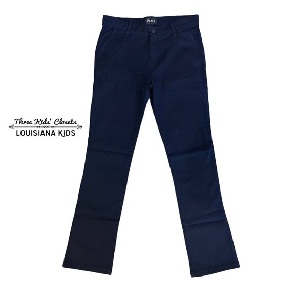 Children's Place Sz 12 Navy Chino School Uniform Pants - Picture 1 of 6